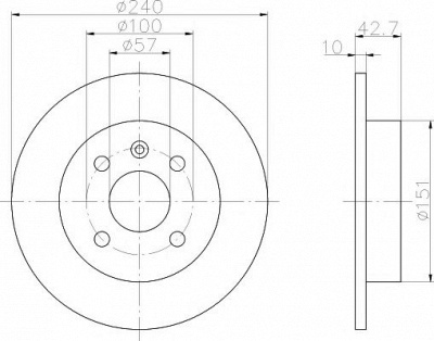HELLA PAGID 8dd355106091 -  Тормозной диск